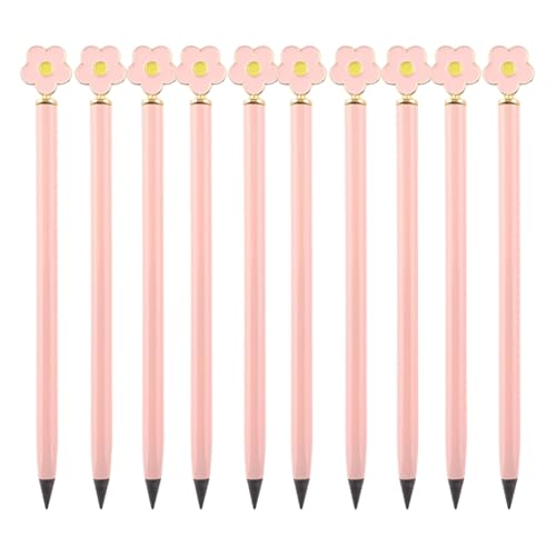 YUGSHNKFC Tintenloser Bleistift, radierbar, Metall, ewiger Stift zum Skizzieren, Kunst, Zeichnen, Schreiben, Strumpffüller, 10 Stück von YUGSHNKFC