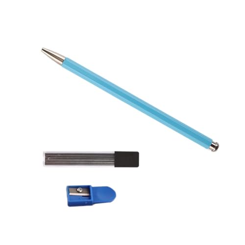 YUGSHNKFC Tintenloser Metallstift mit Spitzer und Nachfüllungen, automatischer Druckbleistift aus Metall für Schüler und Kinder von YUGSHNKFC