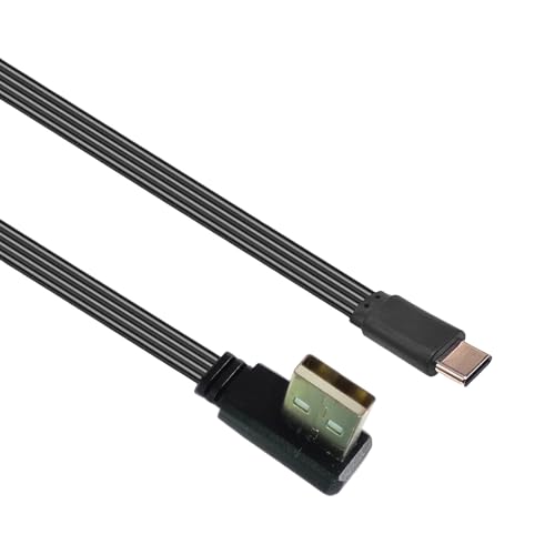 YUGSHNKFC USB 2.0 Bis Zum Typ C Kabel Mit Männlichem Flachweichdaten 90 Grad Adapter Für Den Engen Platz 480 Mbit/S Übertragungsgeschwindigkeit von YUGSHNKFC