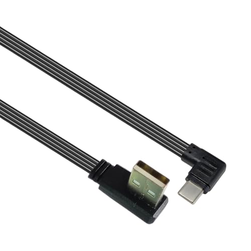 YUGSHNKFC USB 2.0 Bis Zum Typ C Kabel Mit Männlichem Flachweichdaten 90 Grad Adapter Für Den Engen Platz 480 Mbit/S Übertragungsgeschwindigkeit von YUGSHNKFC