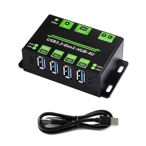 YUGSHNKFC USB 3.2-Hubs Mit Vier Schnellen Erweiterungsanschlüssen Und Integriertem Netzteil Für Elektronik Enthusiasten von YUGSHNKFC