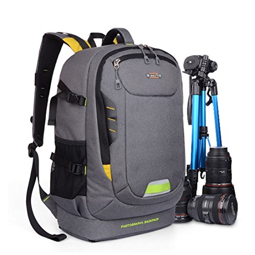 yuhan Oxford groß Kapazität Multifunktions-wasserdichte Stoßdämpfende SLR/DSLR Gadget Kameratasche Professional Gear Fotografie Travel Rucksack mit Innenpolsterung und extra Regen Cover für Canon Nikon Sony Nikon Olympus Samsung von YUHAN