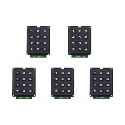 YUHANGCIYE 3x4 Matrixes Array 12-Tasten-Tastatur-Modul, 12-Tasten-MCU-Membrantaste, Tastatur, elektrisches DIY-Kit von YUHANGCIYE