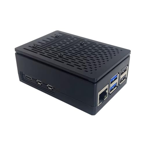 YUHANGCIYE ABS-Gehäuse, Kühlgehäuse für RPi 5 Board-Abdeckung mit optionalem offiziellen Kühlkörper-Lüfter für RPI5-Entwicklungsplatinen-Gehäuse (A#) von YUHANGCIYE