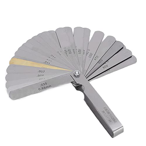 Fühler Edelstahl 32 Klingen Spaltmesswerkzeug 0,0015‑0,035 Zoll 0,04‑0,88 mm Fühler Edelstahl 32 Klingen Spaltmesswerkzeug 0,0015‑0,035 Zoll 0,04‑0,88 mm von YUKOFE