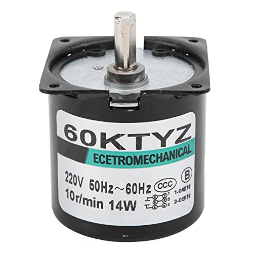 Mini-Motor, AC-Synchron-Metallgetriebe, langsame Geschwindigkeit, DIY-Generator für Haushaltsgeräte und Industrieanlagen, 14 W (10rpm/min AC220V) von YUKOFE