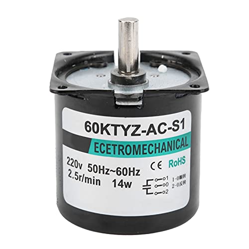 Mini-Motor, AC-Synchron-Metallgetriebe, langsame Geschwindigkeit, DIY-Generator für Haushaltsgeräte und Industrieanlagen, 14 W (2.5rpm/min AC220V) von YUKOFE