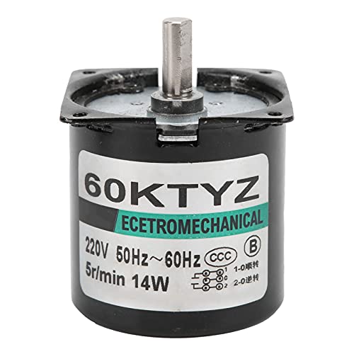 Mini-Motor, AC-Synchron-Metallgetriebe, langsame Geschwindigkeit, DIY-Generator für Haushaltsgeräte und Industrieanlagen, 14 W (5rpm/min AC220V) von YUKOFE