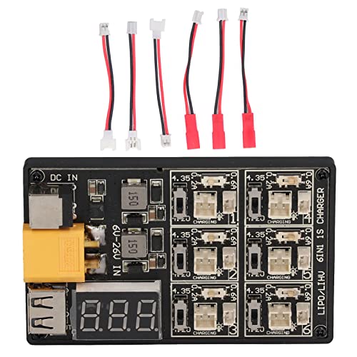 YUKOFE 1S Battery Ladeplatine Effiziente 6 -Zoll -1 -Batterie R -Plattenbalance -Ladeplatine Modellflugzeug Lithium -Batterie -Ladung, RC -Hobbyisten von YUKOFE