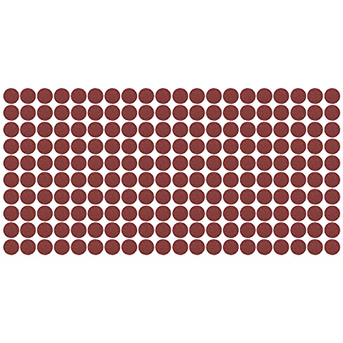 YUKOFE 200pcs Scheibe Rot Sandpapier 1 Zoll 25 mm Rücken Verschiebung Wärmeschutz Schleifwerkzeuge Auto Polieren (60#) von YUKOFE