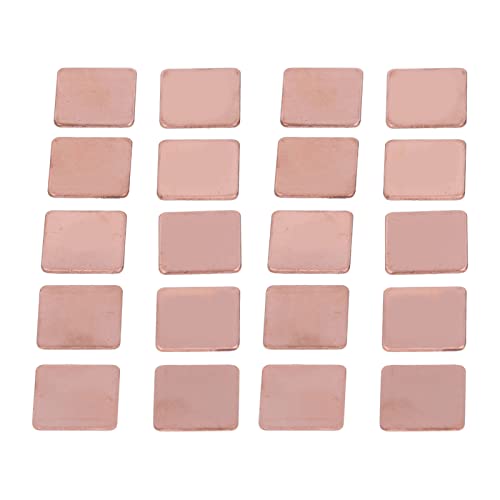 YUKOFE 20pcs Red Copper Heatkarsch Shim Laptop Grafikkarte Kühlkörper CPU GPU Kupferpolster Shim (1.2mm) von YUKOFE