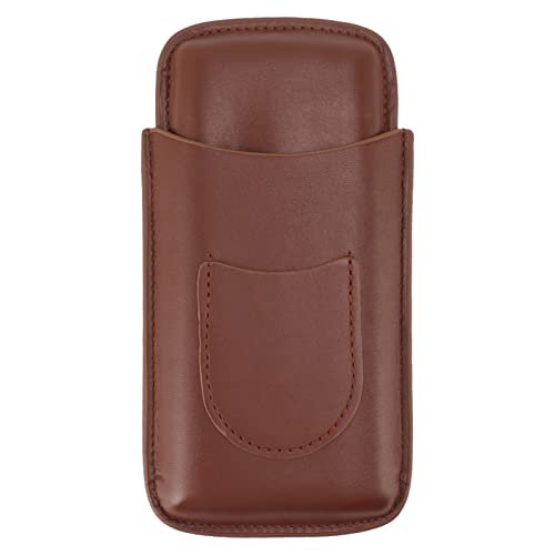 Leder Zigarrenetui Stilvolle Outdoor Tragbare Box Tasche Kapazität Ideal Lagerung (Braun) von YULEESIYIP