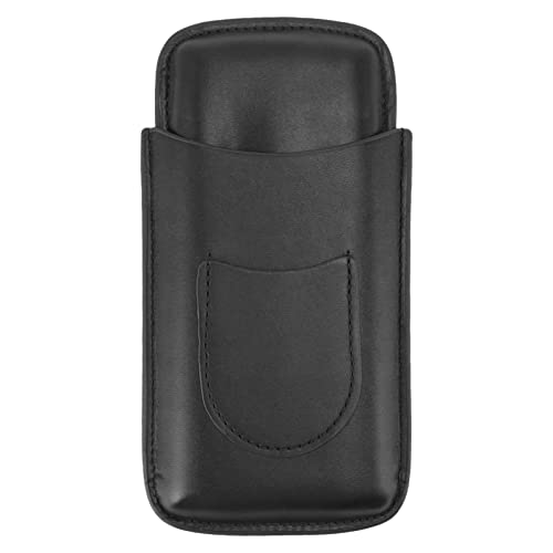 Leder Zigarrenetui Stilvolle Outdoor Tragbare Box Tasche Kapazität Ideal Lagerung (Schwarz) von YULEESIYIP