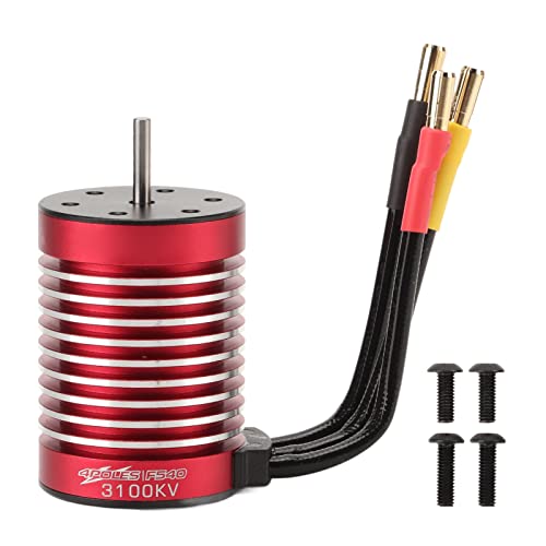 RC bürstenloser Motor F540 3100KV 4 Poles Sensorloser Motor mit Temperaturregelanschluss Universal Installation Aluminiumlegierung Kupferstahl hoher Drehmomentrotor für alle 1/10 RC bürstenloser Motor F540 3100KV 4 Poles Sensorloser Motor mit Temperaturregelanschluss Universal Installation Aluminiumlegierung Kupferstahl hoher Drehmomentrotor für alle 1/10 von YULEESIYIP