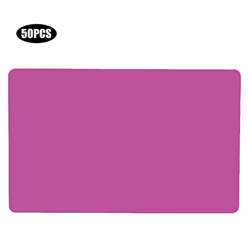 Visitenkarte mit Aluminiumlegierung exquisite Farbname Karten Grußzubehör für geschäftliche, langlebige und elegante, 50pcs (Lila) von YULEESIYIP