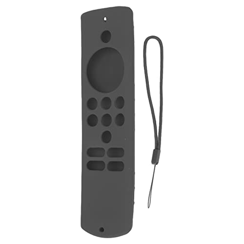Weiche, stoßfeste Fernbedienungshülle aus Silikon mit Umhängeband für Fire TV Stick Lite (Dunkelgrau) von YULEESIYIP