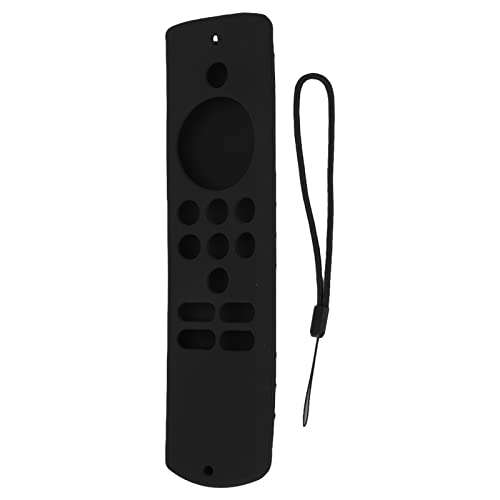 Weiche, stoßfeste Fernbedienungshülle aus Silikon mit Umhängeband für Fire TV Stick Lite (Schwarz) von YULEESIYIP
