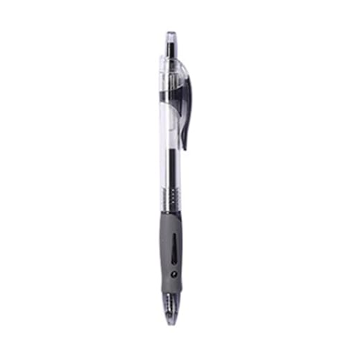 YULEESIYIP Kugelschreiber Retractable Neutral 0,5 mm Schüler Schreiben Stifte Büro glatte Kunststoffschale (Black) von YULEESIYIP