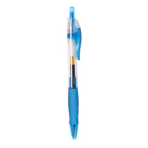 YULEESIYIP Kugelschreiber Retractable Neutral 0,5 mm Schüler Schreiben Stifte Büro glatte Kunststoffschale (Blue) von YULEESIYIP