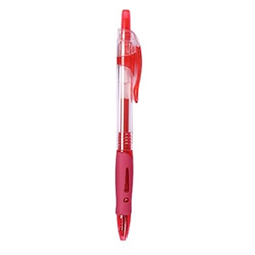 YULEESIYIP Kugelschreiber Retractable Neutral 0,5 mm Schüler Schreiben Stifte Büro glatte Kunststoffschale (Red) von YULEESIYIP