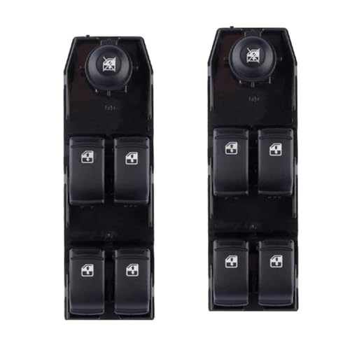 Auto Power Window Switch 2X Auto Vordere Tür Fahrerseite Elektrische Fensterheber Control Schalter Taste Für Chevr&olet Für Optra Lacetti 2004-2007 96552814 von YULEGUDI