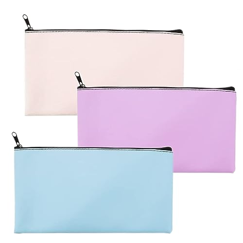 3Pcs PU Dokumententasche mit Reißverschluss, Geldtasche mit Reißverschluss, Banktaschen aus Kunstleder, PU Geldmappe A5, Kunstleder Bankmappe, 28,5 * 15,5cm, für Business Haushalt Schule 3Pcs PU Dokumententasche mit Reißverschluss, Geldtasche mit Reißverschluss, Banktaschen aus Kunstleder, PU Geldmappe A5, Kunstleder Bankmappe, 28,5 * 15,5cm, für Business Haushalt Schule von YULIAO