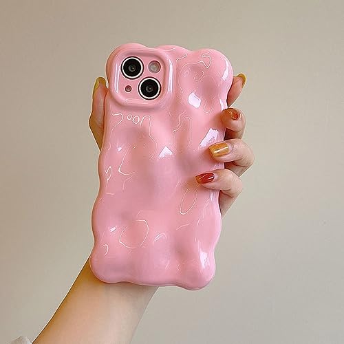 YUMESS Wellige 3D-Meteoriten-Texturbeschichtung, Silberne Handyhülle für iPhone 11 12 13 14 Pro Max, vollständige Kameraobjektiv-Schutzhüllen, C, für iPhone 13 von YUMESS