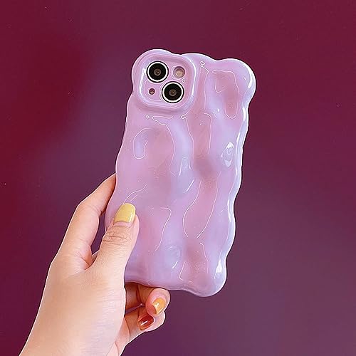 YUMESS Wellige 3D-Meteoriten-Texturbeschichtung, Silberne Handyhülle für iPhone 11 12 13 14 Pro Max, vollständige Kameraobjektiv-Schutzhüllen,b,für iPhone 13 von YUMESS