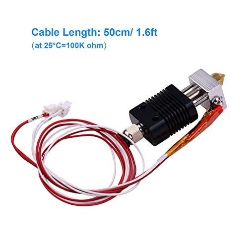 3D -Drucker Full Metal Hotend Extruder Kit Düse 0,4 mm 100k Thermistor Wärmeldraht 24 V kompatibel mit ET4/ET4 Pro -Drucker 1,75 mm Filament 3D -Drucker Full Metal Hotend Extruder Kit Düse 0,4 mm 100k Thermistor Wärmeldraht 24 V kompatibel mit ET4/ET4 Pro -Drucker 1,75 mm Filament von YUMILI