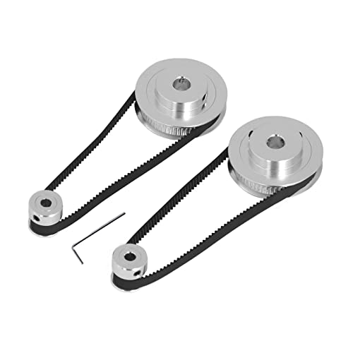 Timing -Riemenscheibe Set 20 Zähne 60 Zähne Aluminium Synchronrad mit Timingriemen 280 mm Länge 6 mm Breite für 3D -Drucker (20T 5 mm (0,2 Zoll) plus 60 t 8 mm (0,31 Zoll)) von YUMILI