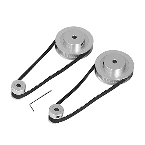 Timing -Riemenscheibe Set 20 Zähne 60 Zähne Aluminium Synchronrad mit Timingriemen 280 mm Länge 6 mm Breite für 3D -Drucker (5 mm / 0,2 Zoll Bohrung) von YUMILI