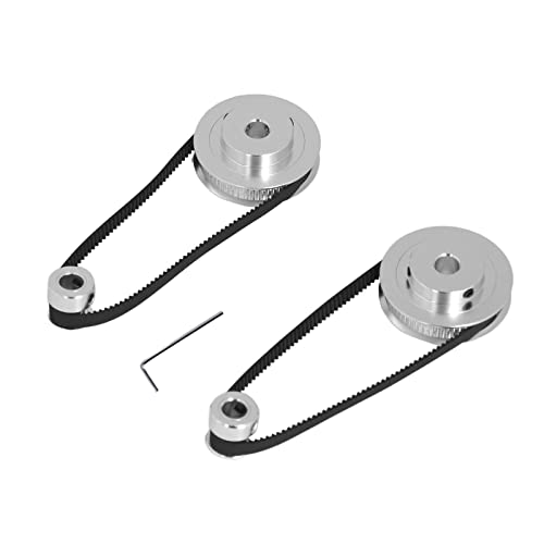Timing -Riemenscheibe Set 20 Zähne 60 Zähne Aluminium Synchronrad mit Timingriemen 280 mm Länge 6 mm Breite für 3D -Drucker (8mm / 0,31 Zoll Bohrung) von YUMILI
