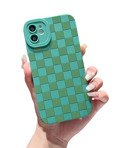 YUMUPIFE Schutzhülle für iPhone 11, süßes Karomuster, für Mädchen und Frauen, weiches Silikon, stoßfest, entworfen für iPhone 11, Grün YUMUPIFE Schutzhülle für iPhone 11, süßes Karomuster, für Mädchen und Frauen, weiches Silikon, stoßfest, entworfen für iPhone 11, Grün von YUMUPIFE