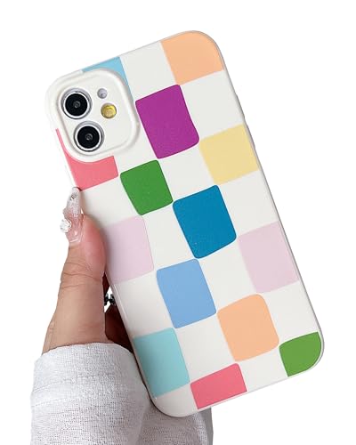 YUMUPIFE Schutzhülle für iPhone 12, niedliches, ästhetisches Schachbrettmuster, für Mädchen und Frauen, weiches Silikon, stoßfest, entworfen für iPhone 12, bunt YUMUPIFE Schutzhülle für iPhone 12, niedliches, ästhetisches Schachbrettmuster, für Mädchen und Frauen, weiches Silikon, stoßfest, entworfen für iPhone 12, bunt von YUMUPIFE