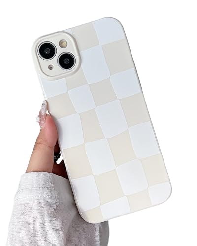 YUMUPIFE Schutzhülle für iPhone 14 Plus, niedliches ästhetisches Schachbrettmuster, für Mädchen und Frauen, weiches Silikon, stoßfest, für iPhone 14 Plus, Weiß YUMUPIFE Schutzhülle für iPhone 14 Plus, niedliches ästhetisches Schachbrettmuster, für Mädchen und Frauen, weiches Silikon, stoßfest, für iPhone 14 Plus, Weiß von YUMUPIFE