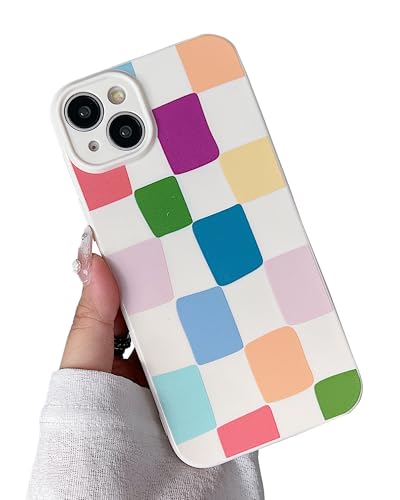 YUMUPIFE Schutzhülle für iPhone 15 Plus, niedliches ästhetisches Schachbrettmuster, für Mädchen und Frauen, weiches Silikon, stoßfest, entworfen für iPhone 15 Plus, bunt YUMUPIFE Schutzhülle für iPhone 15 Plus, niedliches ästhetisches Schachbrettmuster, für Mädchen und Frauen, weiches Silikon, stoßfest, entworfen für iPhone 15 Plus, bunt von YUMUPIFE