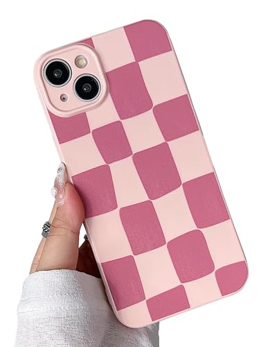 YUMUPIFE Schutzhülle für iPhone 15 Plus, niedliches ästhetisches Schachbrettmuster für Mädchen und Frauen, weiches Silikon, stoßfest, entworfen für iPhone 15 Plus, Rosa YUMUPIFE Schutzhülle für iPhone 15 Plus, niedliches ästhetisches Schachbrettmuster für Mädchen und Frauen, weiches Silikon, stoßfest, entworfen für iPhone 15 Plus, Rosa von YUMUPIFE