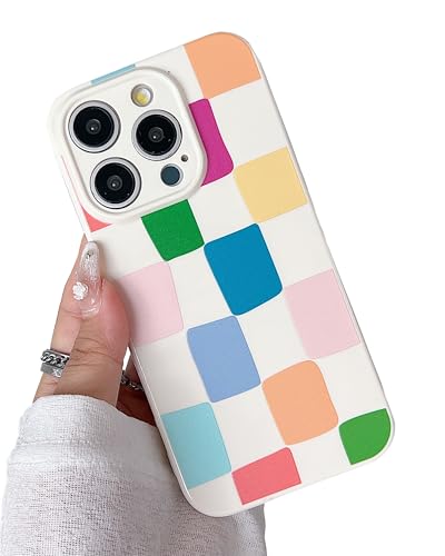 YUMUPIFE Schutzhülle für iPhone 16 Pro Max, niedliches ästhetisches Schachbrettmuster für Mädchen und Frauen, weiches Silikon, stoßfest, entworfen für iPhone 16 Pro Max, bunt YUMUPIFE Schutzhülle für iPhone 16 Pro Max, niedliches ästhetisches Schachbrettmuster für Mädchen und Frauen, weiches Silikon, stoßfest, entworfen für iPhone 16 Pro Max, bunt von YUMUPIFE