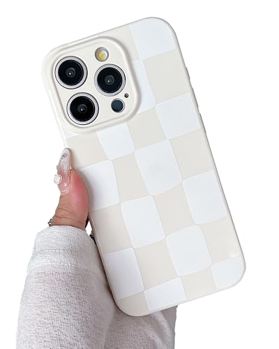 YUMUPIFE Schutzhülle für iPhone 16 Pro Max, niedliches ästhetisches Schachbrettmuster für Mädchen und Frauen, weiches Silikon, stoßfest, für iPhone 16 Pro Max, Weiß YUMUPIFE Schutzhülle für iPhone 16 Pro Max, niedliches ästhetisches Schachbrettmuster für Mädchen und Frauen, weiches Silikon, stoßfest, für iPhone 16 Pro Max, Weiß von YUMUPIFE