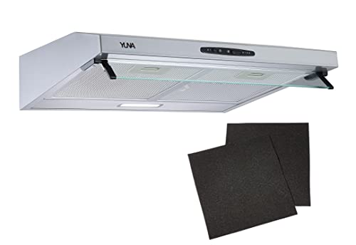 YUNA Dunstabzugshaube Mila KUBH 60205 | Edelstahl 60 cm | inklusive Fett- und Kohlefilter | Unterbauhaube | Abluft- oder Umluftbetrieb | 82W Motorleistung | Kostensparende LED-Leuchte YUNA Dunstabzugshaube Mila KUBH 60205 | Edelstahl 60 cm | inklusive Fett- und Kohlefilter | Unterbauhaube | Abluft- oder Umluftbetrieb | 82W Motorleistung | Kostensparende LED-Leuchte von YUNA