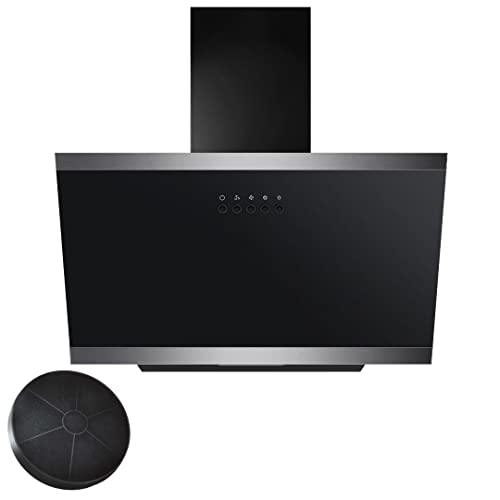 YUNA Dunstabzugshaube DULCIA | 60cm Breite | mit 47W Motorleistung | Schwarze Glasfront | 3 Leistungsstufen | Abluft & Umluft | Energieeffizienz A | LED-Beleuchtung (inklusive Kohlefilter) YUNA Dunstabzugshaube DULCIA | 60cm Breite | mit 47W Motorleistung | Schwarze Glasfront | 3 Leistungsstufen | Abluft & Umluft | Energieeffizienz A | LED-Beleuchtung (inklusive Kohlefilter) von YUNA
