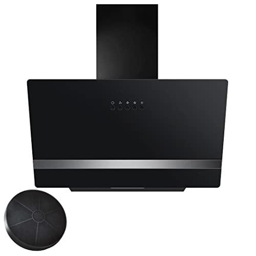 YUNA Dunstabzugshaube DURESA | 60cm Breite | mit 47W Motorleistung | Schwarze Glasfront | 3 Leistungsstufen | Abluft & Umluft | Energieeffizienz A | LED-Beleuchtung (inklusive Kohlefilter) YUNA Dunstabzugshaube DURESA | 60cm Breite | mit 47W Motorleistung | Schwarze Glasfront | 3 Leistungsstufen | Abluft & Umluft | Energieeffizienz A | LED-Beleuchtung (inklusive Kohlefilter) von YUNA