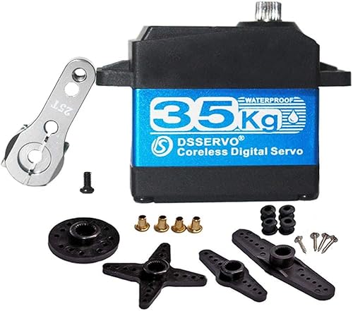 YUNIQUE DEUTSCHLAND Digital Coreless Servomotor DS3235 PRO 7.4V 35KG mit 25T Nocken für Roboter-LKW-Modell Baja Auto 1/10 (180 Grad) von YUNIQUE GREEN-CLEAN-POWER
