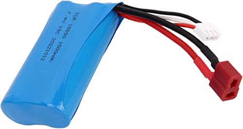 YUNIQUE Deutschland 7.4V 1500MAH Li-Ion Hochentladungsbatterie T-Stecker Stabiles Autozubehör RC 15C für T40 für RC Auto für F49 von YUNIQUE GREEN-CLEAN-POWER