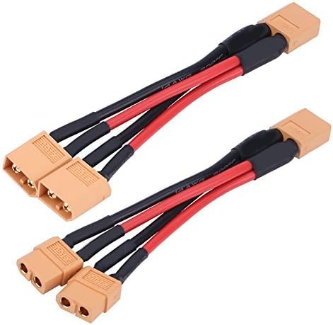 YUNIQUE GREEN-CLEAN-POWER - 2 Stück XT60 Parallelkabel männlich auf 2 weiblich und weiblich auf 2 Stecker 14AWG | Adapter für RC Lipo Batterien | Drohnen, Auto, Flugzeug, Modellbau YUNIQUE GREEN-CLEAN-POWER - 2 Stück XT60 Parallelkabel männlich auf 2 weiblich und weiblich auf 2 Stecker 14AWG | Adapter für RC Lipo Batterien | Drohnen, Auto, Flugzeug, Modellbau von YUNIQUE GREEN-CLEAN-POWER