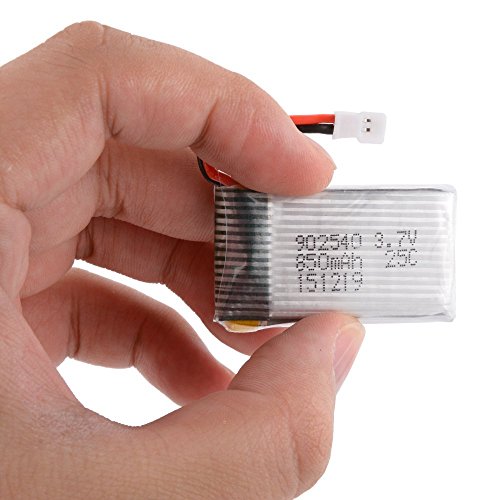 YUNIQUE GREEN-CLEAN-POWER - 3.7V 850mAh Akku für Syma X5SC X5SW RC Drohnen | Mehr Leistung, längere Flugzeit, einfache Installation, Silber YUNIQUE GREEN-CLEAN-POWER - 3.7V 850mAh Akku für Syma X5SC X5SW RC Drohnen | Mehr Leistung, längere Flugzeit, einfache Installation, Silber von YUNIQUE GREEN-CLEAN-POWER