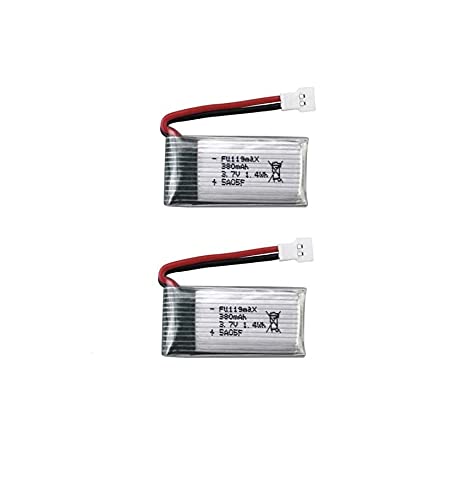YUNIQUE GREEN-CLEAN-POWER - 3.7v 380mAh 2-Piece LiPo Battery | Kompatibel mit Hubsan X4 H107c H107d H107L, Syma X11 X11C, HS170 | Ideal für RC Quadrocopter, RC Helicopter, Silber YUNIQUE GREEN-CLEAN-POWER - 3.7v 380mAh 2-Piece LiPo Battery | Kompatibel mit Hubsan X4 H107c H107d H107L, Syma X11 X11C, HS170 | Ideal für RC Quadrocopter, RC Helicopter, Silber von YUNIQUE GREEN-CLEAN-POWER