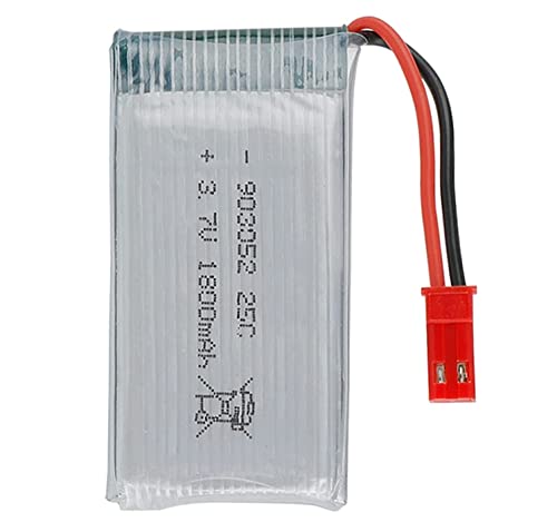 YUNIQUE GREEN-CLEAN-POWER - Li-Po Akku 3.7V 1800mAh 25C | Mit JST-Stecker für JJRC H11D, H11C, HQ898B | Hohe Kapazität und optimale Leistung | Idealer Ersatz von YUNIQUE GREEN-CLEAN-POWER