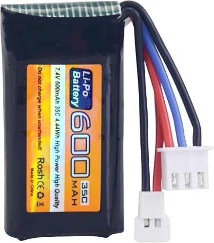 YUNIQUE Green-CLEAN-Power - LiPo Akku 7.4V 600mAh 35C 2S Kompatibel mit FMS FCX24 | Hohe Kapazität, Hohe Spannung, Hohe Entladungsrate | Für RC-Fahrzeuge, Helikopter, Schwarz YUNIQUE Green-CLEAN-Power - LiPo Akku 7.4V 600mAh 35C 2S Kompatibel mit FMS FCX24 | Hohe Kapazität, Hohe Spannung, Hohe Entladungsrate | Für RC-Fahrzeuge, Helikopter, Schwarz von YUNIQUE GREEN-CLEAN-POWER