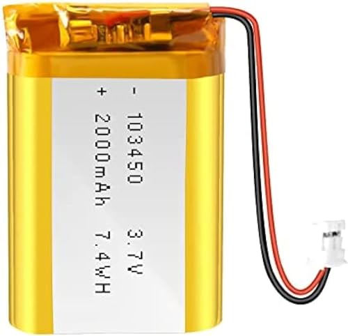 YUNIQUE GREEN-CLEAN-POWER - Lithium-Akku 3,7 V 2000 mAh Modell 103450 | mit Schutzschaltung | wiederaufladbar, kompatibel mit Bluetooth-Kopfhörern und TWS-Kopfhörern, hohe Lebensdauer YUNIQUE GREEN-CLEAN-POWER - Lithium-Akku 3,7 V 2000 mAh Modell 103450 | mit Schutzschaltung | wiederaufladbar, kompatibel mit Bluetooth-Kopfhörern und TWS-Kopfhörern, hohe Lebensdauer von YUNIQUE GREEN-CLEAN-POWER